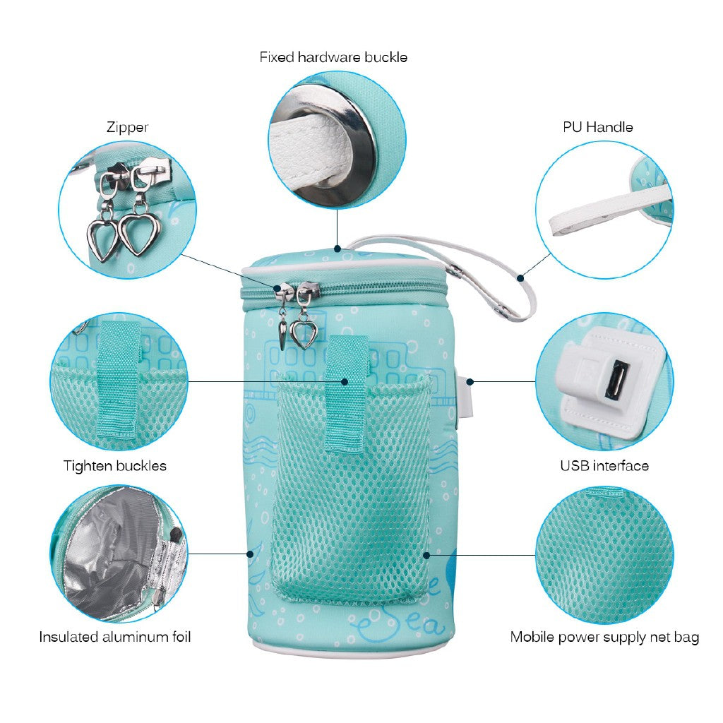 D&S Baby Care J1-USB Portable Baby infant Bottle Warmer Travel Mug Milk Warmer Heater Feeding Bottle Baby Nursing Bot