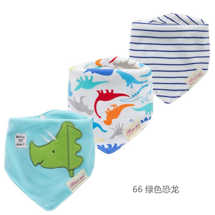 D&S Baby Care Mom's Care 3Pcs/set Baby Bibs Bandana Lot 100% Cotton Infant Saliva Towel