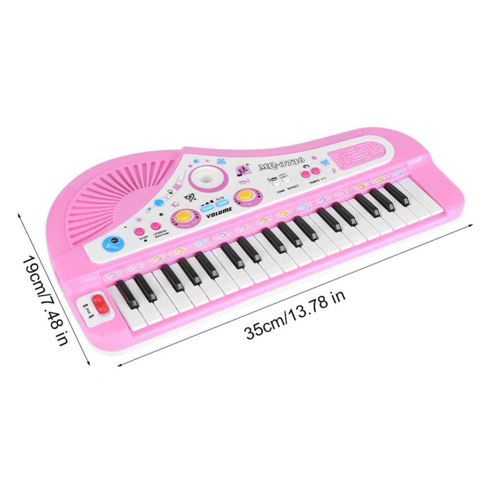 D&S Baby Care Kid Electronic Keyboard Piano With Microphone 37 Keys Educational Instrument Toy