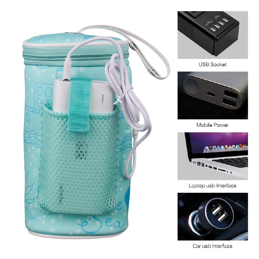 D&S Baby Care J1-USB Portable Baby infant Bottle Warmer Travel Mug Milk Warmer Heater Feeding Bottle Baby Nursing Bot