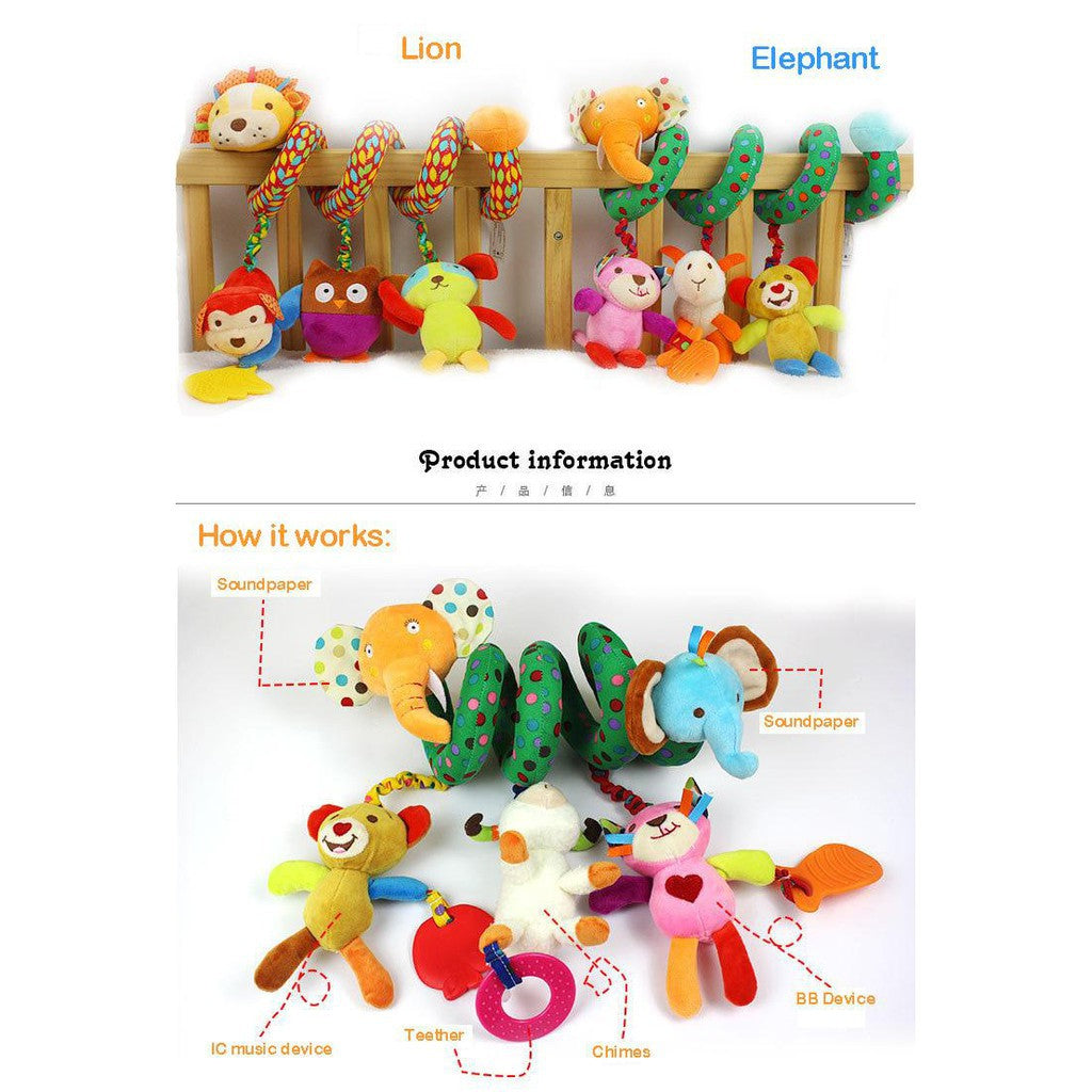 SKK Baby Multifunction Musical Baby Crib Toy Babe Bed stroller hanging toys infants outing travel toy