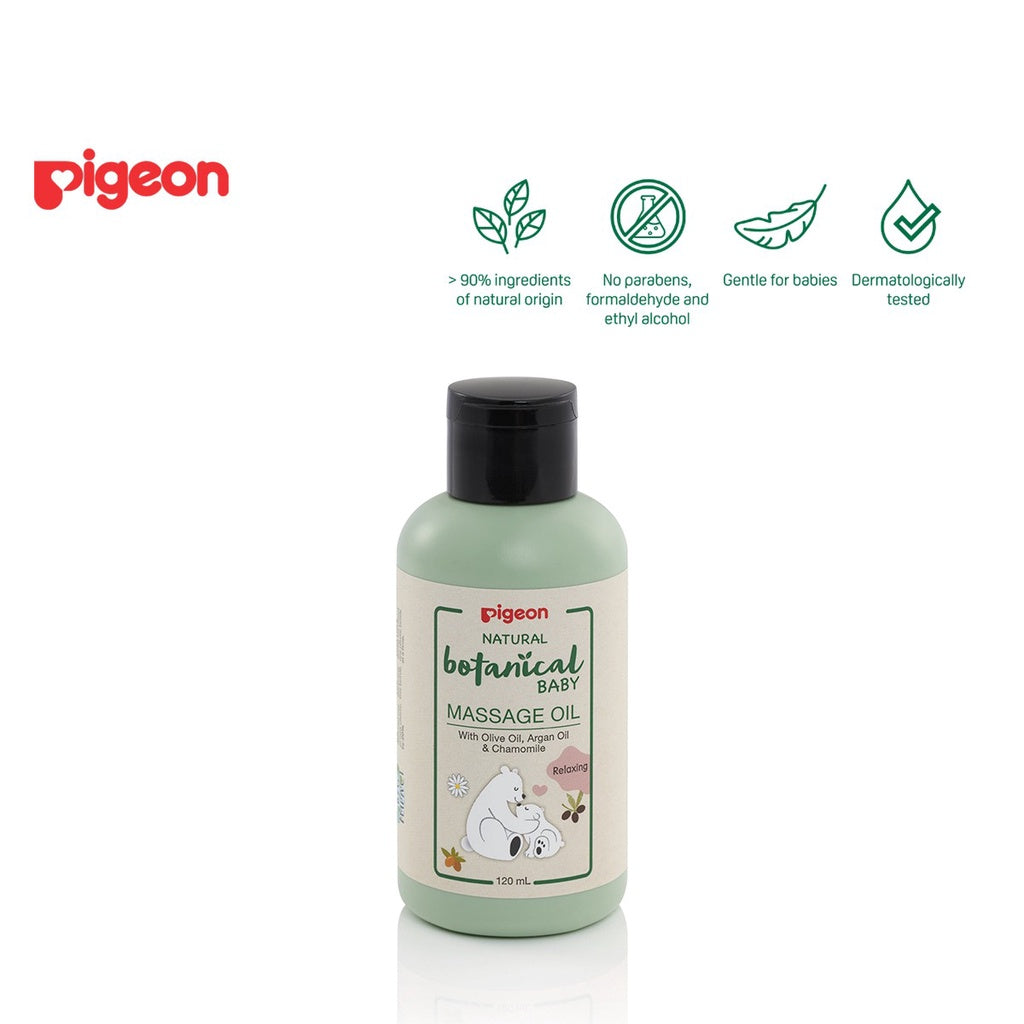 Pigeon Natural Botanical Baby Massage Oil 120ml (Promo)
