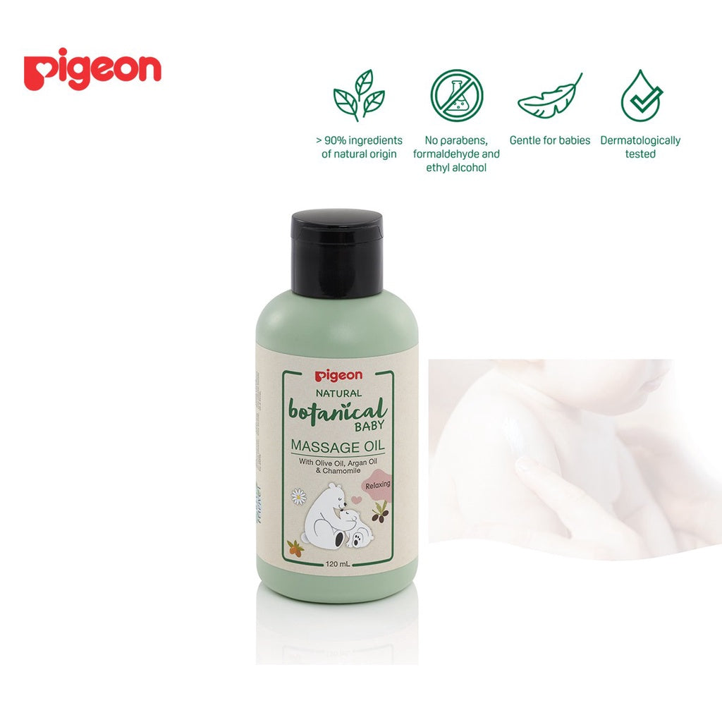 Pigeon Natural Botanical Baby Massage Oil 120ml (Promo)