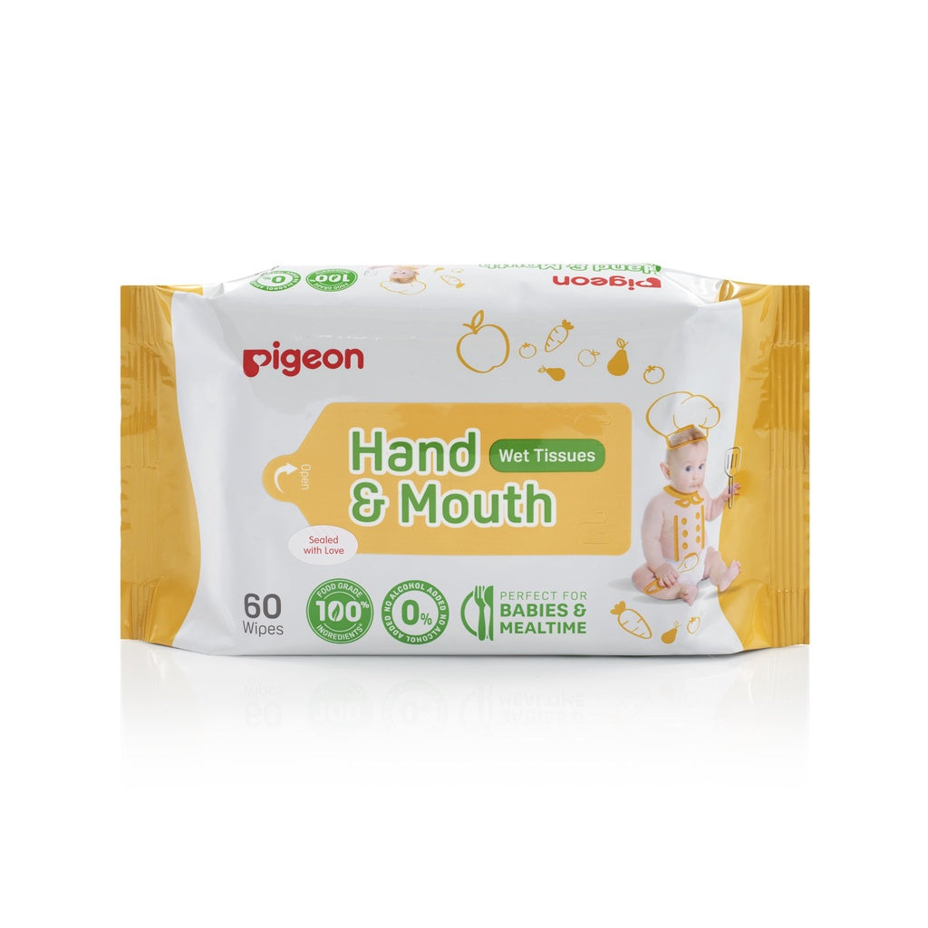 Pigeon Hand And Mouth Wet Tissues 60 Sheets 2 in 1 Bag (Promo)