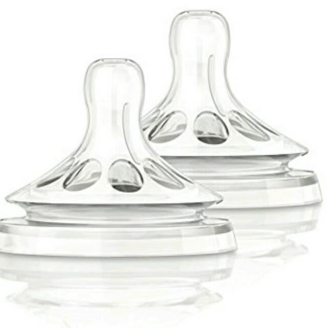 Philips Avent Natural Teat 4 Holes Fast Flow 6Months - Bundle of 2