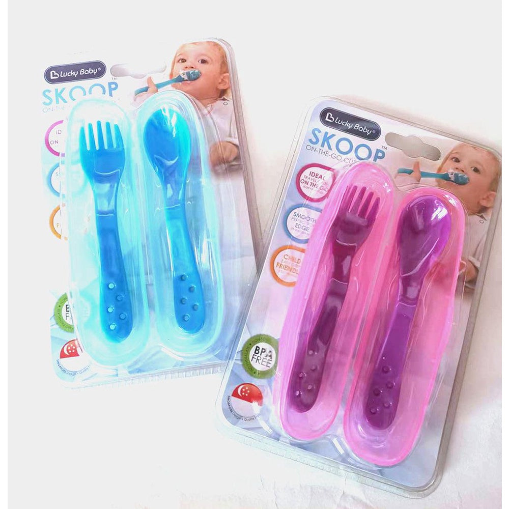 Lucky Baby Skoop On The Go Cutlery Set