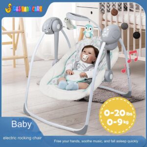 Newborn Baby Electric Musical Swing Baby Portable Foldable Rocking Chair Light weight Infants Bouncer bebe travel rocker