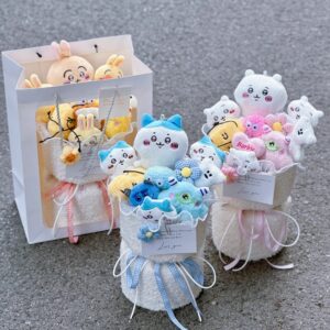 Unique Creative Cartoon Cute Multiple Dolls Bouquet – Playful and Perfect Birthday or Graduation Gift for Girls, Adorable Floral Arrangement with Dolls, Fun and Thoughtful Gift for Special Occasions